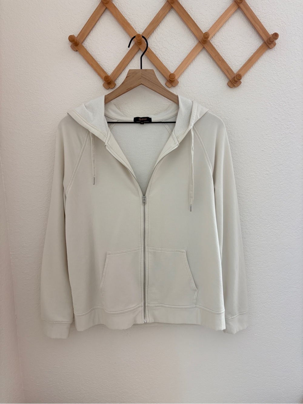 Quince Cream Zip-Up Hoodie